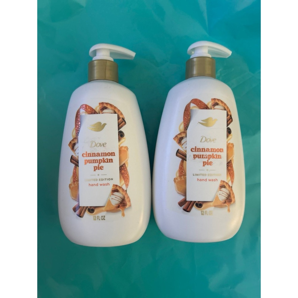 Dove Cinnamon Pumpkin Pie Limited Edition Hand Wash Holiday Treats‎ 12 oz x2